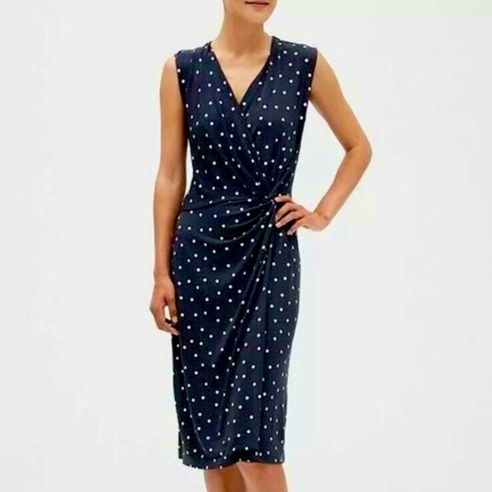 Banana Republic Polka Dot Sleeveless Dress Medium